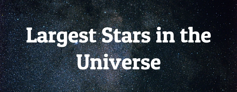 Largest stars in the universe