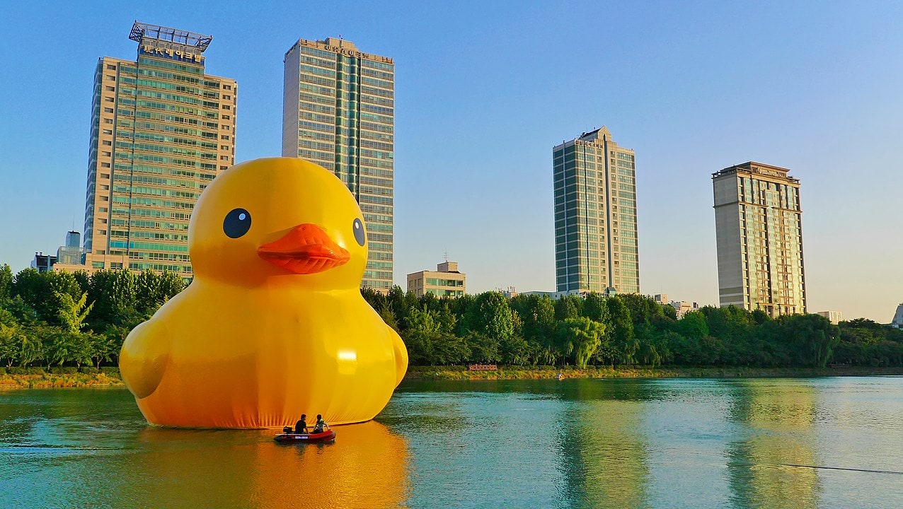 Rubber Duck Statue at Seoul
