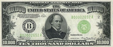$10,000 Salmon P. Chase Bill