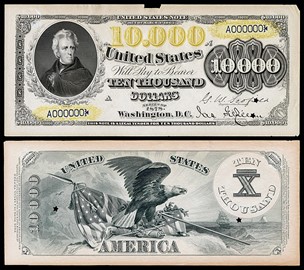 $10,000 Andrew Jackson Bill